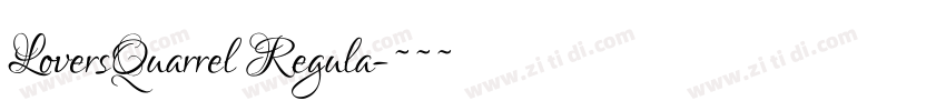 LoversQuarrel Regula字体转换